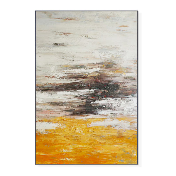 Abstract Muted Canvas Wall Art, 47" Framed Artwork Painting, Home Decor by Sona Casa