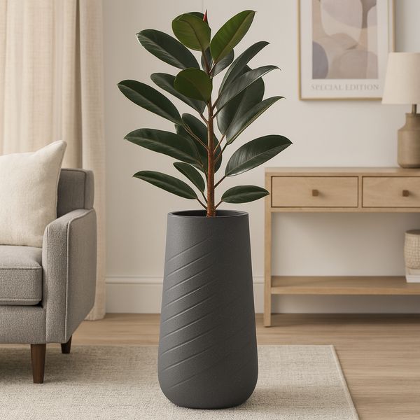 Modern Tall Indoor Self Watering Decorative Plant Pot, 33 in Contemporary Flower Pot Home, Office, Garden Decoration, Gift-Sona Casa
