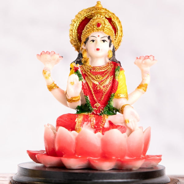 Multicolor Mini Ganesh Lakshmi Idols, 4" Indian Hindu God Statues For Home by Sona Casa
