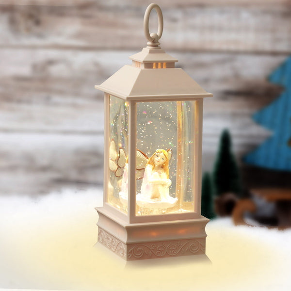 Christmas Gift for Girls and Teens - Pink Snow Globe Lantern with Lights, Music and Motion, with a Cute Little Christmas Fairy by Sona Casa