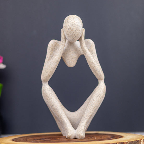 Decorative thinker statues, 3 pcs, tabletop decoration for home or office by Sona Casa