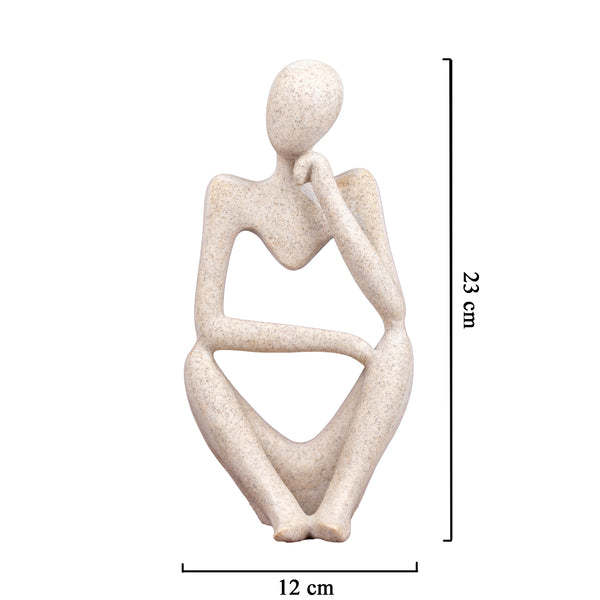 Decorative thinker statues, 3 pcs, tabletop decoration for home or office by Sona Casa