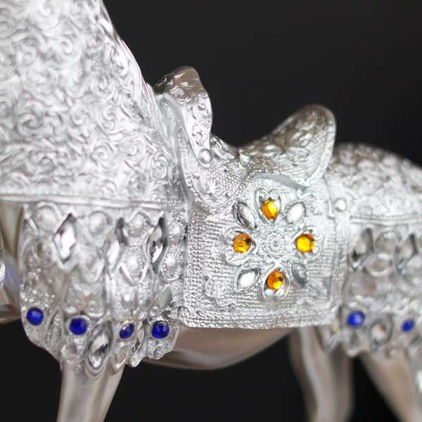 Decorative horse statue with crystals, living room decor, tabletop office decor by Sona Casa