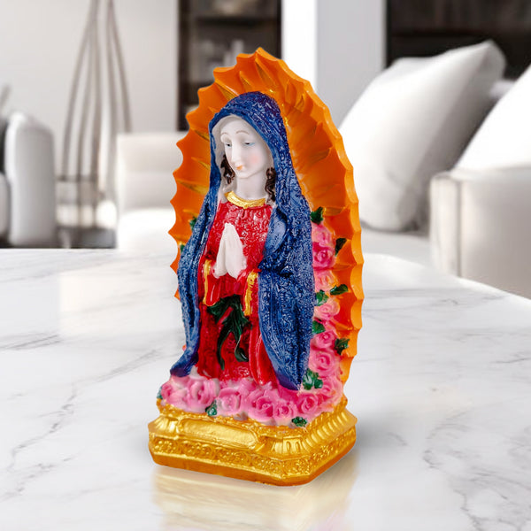 Blessed Virgin Mary Statue Religious Figurine Decoration, 8" Immaculate Heart Tabletop Desk Decor, Catholic Gifts by Sona Casa