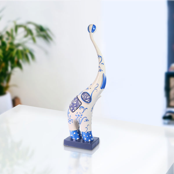 Whimsical Circus Elephant Statue, 16" Home or Office Art Decor, Gift by Sona Casa