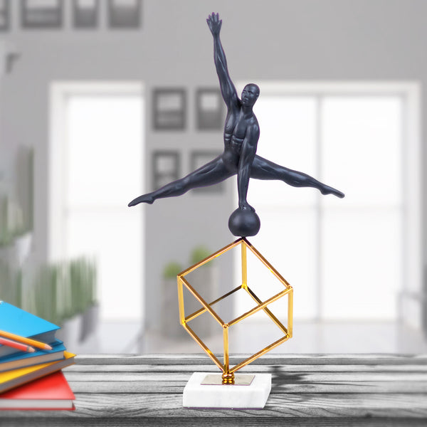 Decorative Statue, Gymnast, 19" Large Indoor Figurine, Tabletop Desktop Bookshelf TV Stand Decor, Gifts by Sona Casa