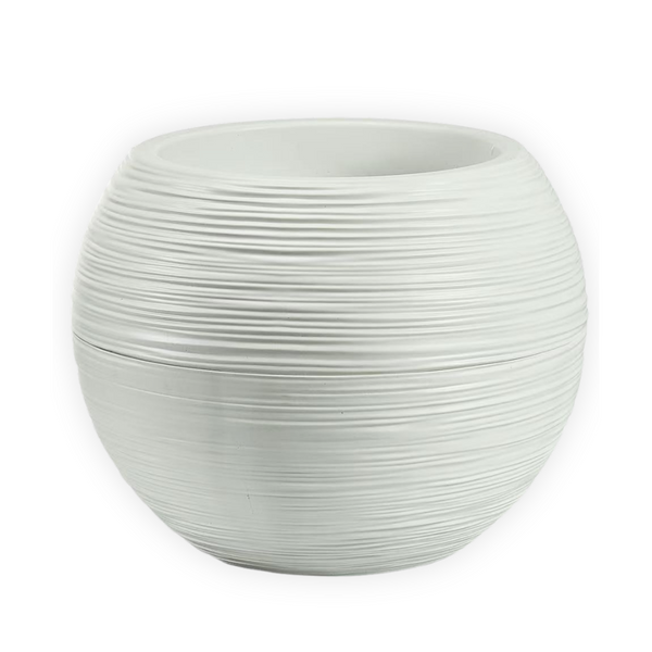 Round Self Watering Plant Pot, Indoor Home, Office, Patio, Front Porch, Decor, 18" Succulent Planter-Sona Casa