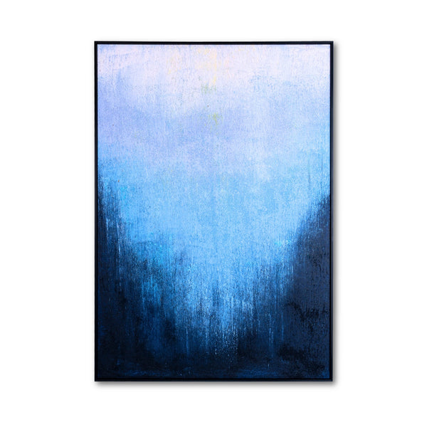 Large Impasto Texture, 39" Tall Abstract Wood Canvas Art Living Room Decor by Sona Casa