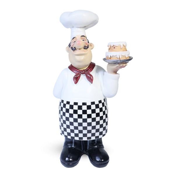 Decorative Polyresin Chef Statue, 10" Cafe Bakery Dining Kitchen Decor by Sona Casa
