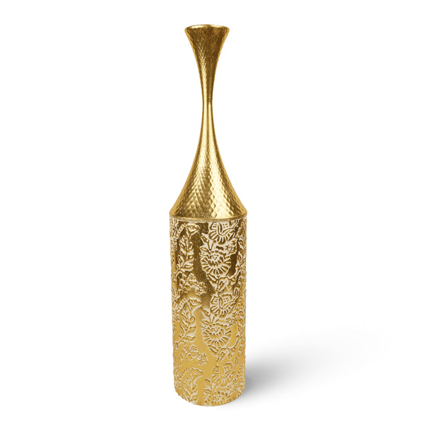 Large Gold Tall Vase, Tall Floor Vase for Living Room, Hallway, Entryway, Metal Home Decor 32 inch 82 cm by Sona Casa