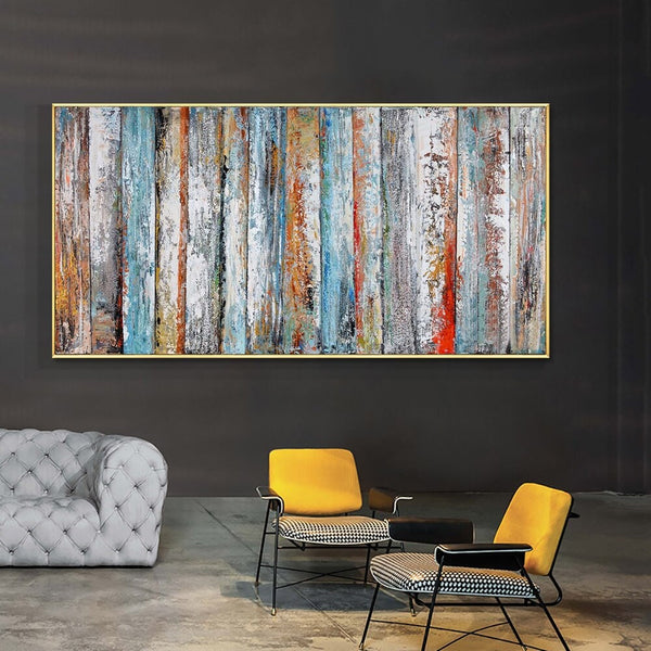 Tree Bark Painting - Extra Large Abstract Art Canvas, Rustic Tree Wall Decor for Modern Living Room, Unique Hand-Painted Gift by Sona Casa