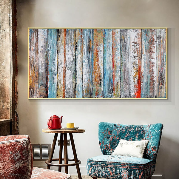 Tree Bark Painting - Extra Large Abstract Art Canvas, Rustic Tree Wall Decor for Modern Living Room, Unique Hand-Painted Gift by Sona Casa