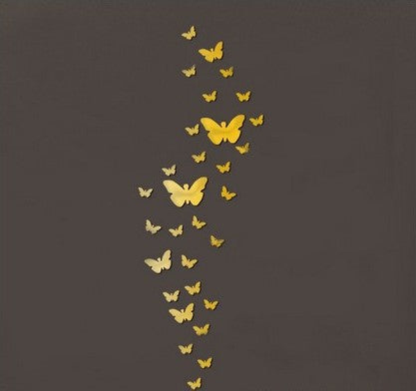 30 pcs DIY Acrylic Butterfly Mirror Wall Stickers for Home Decor by Sona Casa