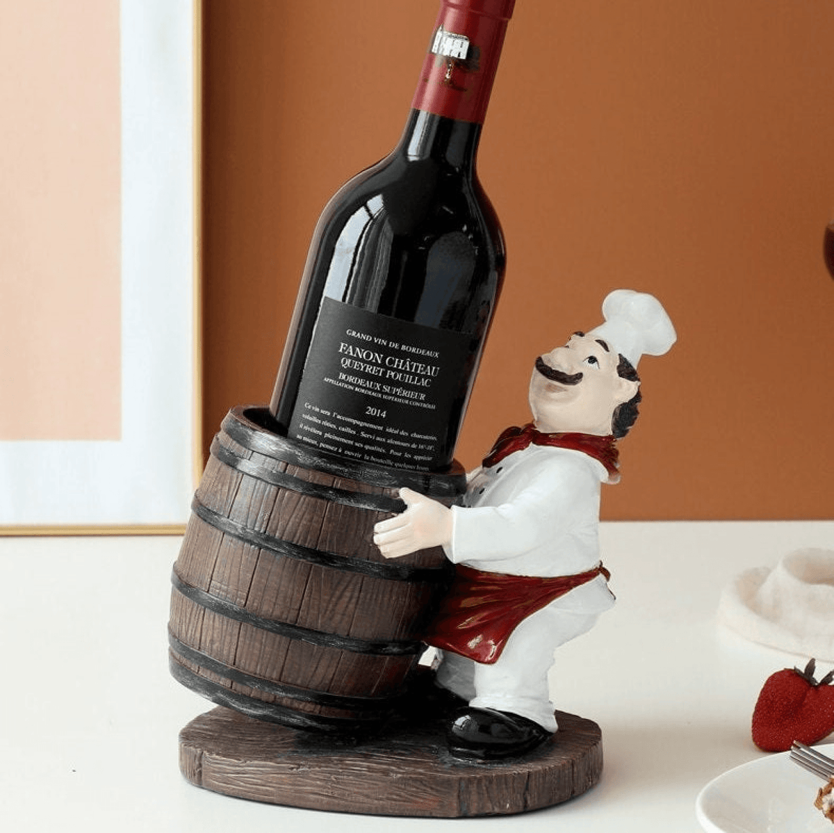 Barrell Style Chef Wine Rack, Kitchen Decor