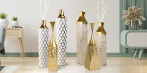 Elevate Your Space with Large Metal Tall Vases