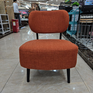 Comfortable Orange Fabric Accent Chair for Lounge, Home, Office, Living Room, Hotel Decor by Sona Casa