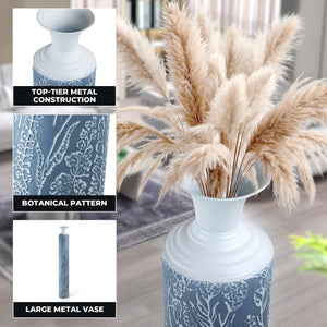 Luxury Metal Tall Vases, Large 32" Floor Vases, Living Room, Home, Office Decor-Sona Casa