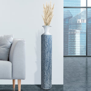 Luxury Metal Tall Vases, Large 32" Floor Vases, Living Room, Home, Office Decor-Sona Casa
