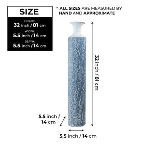 Luxury Metal Tall Vases, Large 32" Floor Vases, Living Room, Home, Office Decor-Sona Casa
