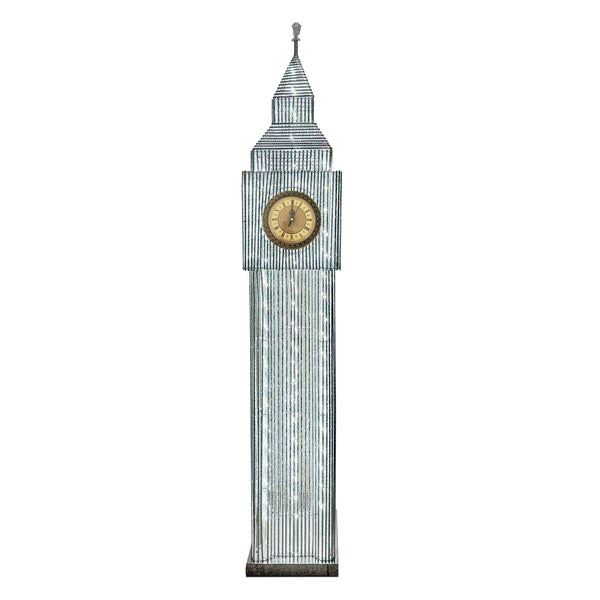 Tall Floor Lamp 60" Big Ben London White LED Light White Handmade Metal Standing Lamp