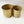 Golden Foil Pots, Pair of Decorative Planters Large and Small 25 cm, 22 cm Set of 2, Living Room, Office Decor-Sona Casa