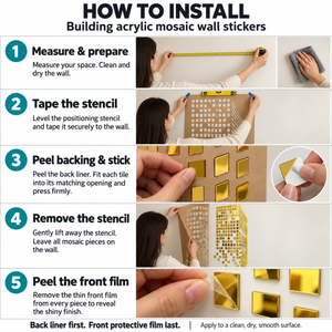 Tall Building 3D Acrylic Mosaic DIY Art Wall Sticker