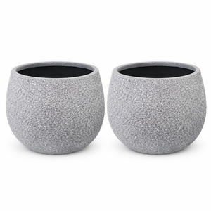 2 Pc Large Gray Planter Pots by Sona Casa