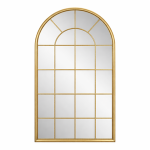 Arch Window Mirror, 103 cm Large Gold Decorative Wall Mirror for Living Room, Hallway & Bedroom by Sona Casa