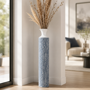 Luxury Metal Tall Vases, Large 32" Floor Vases, Living Room, Home, Office Decor-Sona Casa