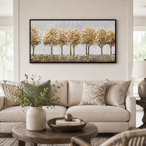 Textured Handmade Abstract Wall Art in Neutral Tones, 70x140 cm – Premium Modern Home Decor Canvas Panel