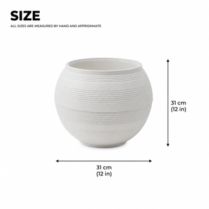 Minimalist White Small Round Planter Pot for Indoor Home Decor