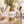 White Ceramic Tulip Vase, Golden Rims, 11