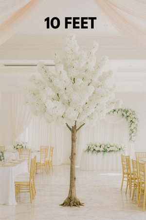 10 feet Tall Artificial White Cherry Blossom Tree-Sona Casa