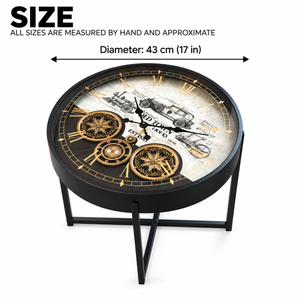 Round Coffee table with clock