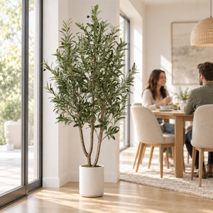Artificial Olive tree 170 cm high with white pot
