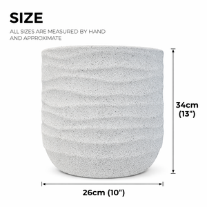 3 Pc Set of White Planter Pots by Sona Casa
