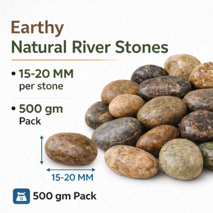 River Rocks, Stones 1-2 CM, 500 gm Pack by Sona Casa