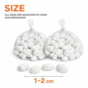 White River Rocks, 2 Bags, 500g per Pack, 1–2 cm Decorative Pebbles Stones for Aquarium Plant Pot, Home Garden Decor by Sona Casa
