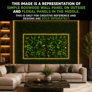 Green Boxwood Artificial Wall Panel with Lush Leaves, 40x60cm, Realistic Faux Greenery for Indoor Outdoor Home Decor by Sona