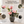 Gray Ceramic Planter with Pink and White Artificial Flowers, Modern Floral Home Decor, 17x42cm