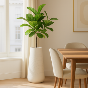 Tall Indoor Decorative Planter, Modern Contemporary Self Watering Pot Home, Porch, Patio Decor Gifts-Sona Casa