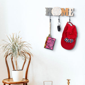 Rustic Farmhouse Wooden Key Holder Hanger, 3-Hook 11" Wide Wall Mount Organizer For Caps, Leashes, Keys, Home, Entryway Decor by Sona Casa