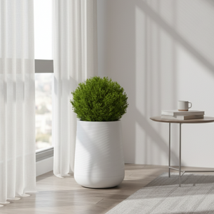 Modern Tall Indoor Self Watering Decorative Planter, 19 in Contemporary Flower Pot Home, Office Decoration, Gift-Sona Casa