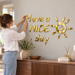 Nice Day DIY 3D Acrylic Wall Sticker for Home Decoration