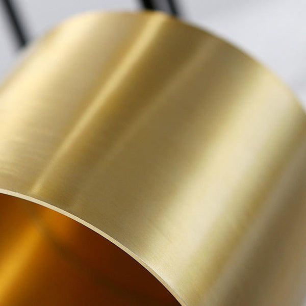 Modern Gold Planters with Black Stand Set, Electroplated Metal for Fresh or Faux Plants, Living Room Patio Decor Gifts-Sona Casa