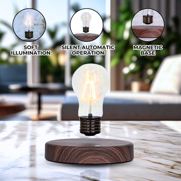 Magical Silent Magnetic Floating LED Bulb Lamp - Cozy Warm Light for Bedroom Decor, Aesthetic Night Light Gift Decoration
