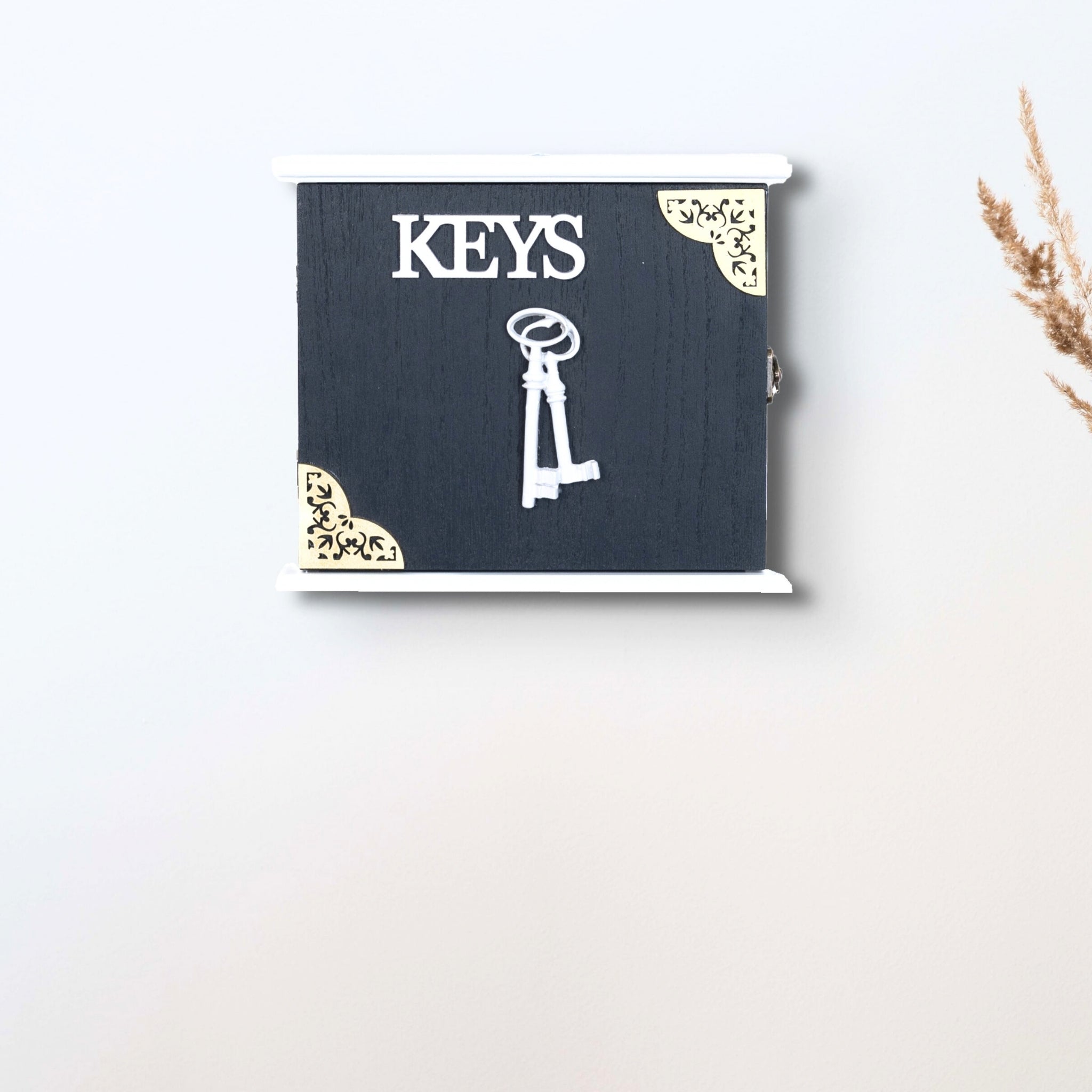 3D Engraved Wooden Key Holder - Wall Mounted, Farmhouse Aesthetic with  Decorative Hooks