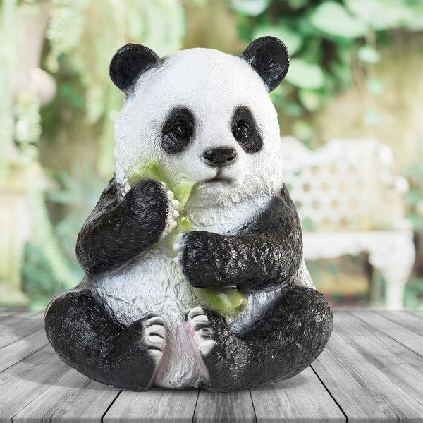 Large Panda Statue, 16" Lawn Ornaments, Indoor Outdoor Garden Patio Decor