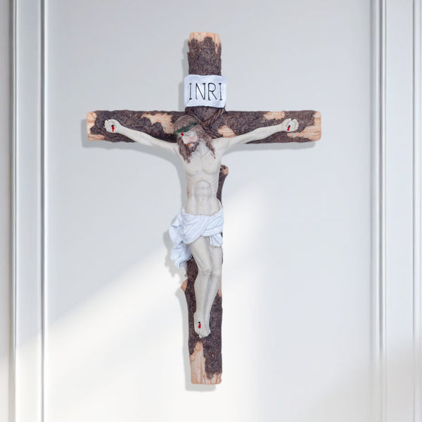 Jesus On Cross Wall Decor,  15" Crucifix Altar Decorative