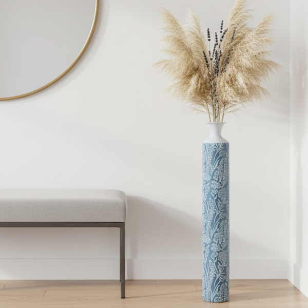 Luxury Metal Tall Vases, Large 40" Floor Vases, Living Room, Home, Office Décor-Sona Casa